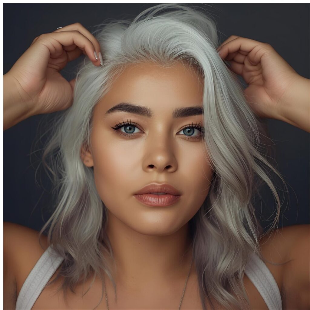 white hair